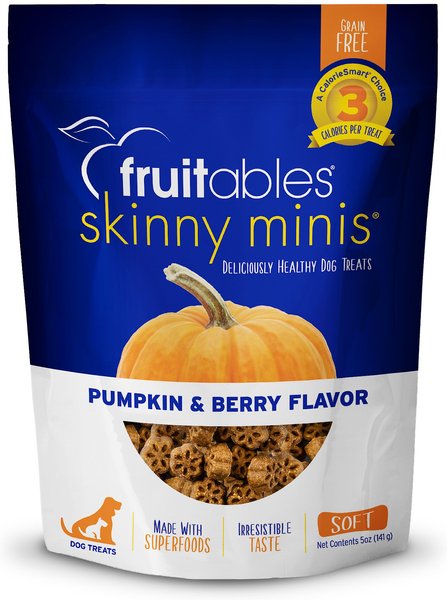 Fruitables Skinny Minis Pumpkin & Berry Flavor Soft & Chewy Dog Treats, 5-oz bag slide 1 of 9