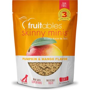 Fruitables Skinny Minis Pumpkin & Mango Flavor Soft & Chewy Dog Treats, 5-oz bag