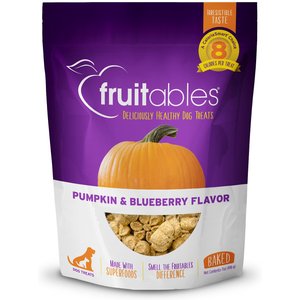 Fruitables Pumpkin & Blueberry Flavor Dog Treats, 7-oz bag