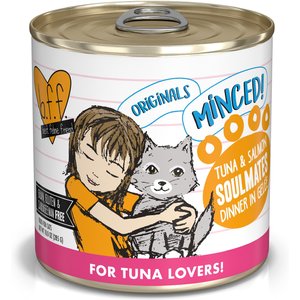 BFF Tuna & Salmon Soulmates Dinner in Gelee Canned Cat Food, 10-oz, tray of 12