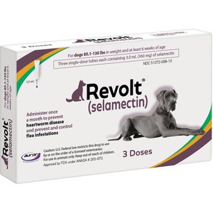 REVOLT Topical Solution for Dogs, 40.1-85 lbs, (Teal Box), 3 Doses (3 ...