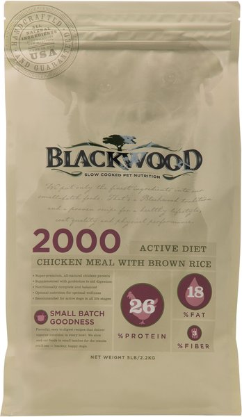 Blackwood 2000 Chicken Meal & Brown Rice Recipe Active Diet Dry Dog Food, 30-lb bag slide 1 of 7