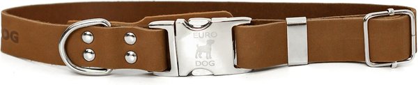 Euro-Dog Modern Leather Quick Release Dog Collar, Earth Brown, X-Small: 9 to 12-in neck slide 1 of 7