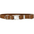 Euro-Dog Modern Leather Quick Release Dog Collar, Earth Brown, X-Small: 9 to 12-in neck