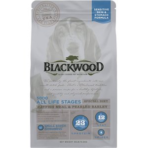 Blackwood 5000 Catfish Meal & Pearled Barley Sensitive Skin & Stomach Formula Dry Dog Food, 30-lb bag