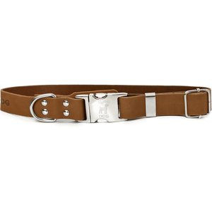 Euro-Dog Modern Leather Quick Release Dog Collar, Earth Brown, Small: 10 to 15-in neck