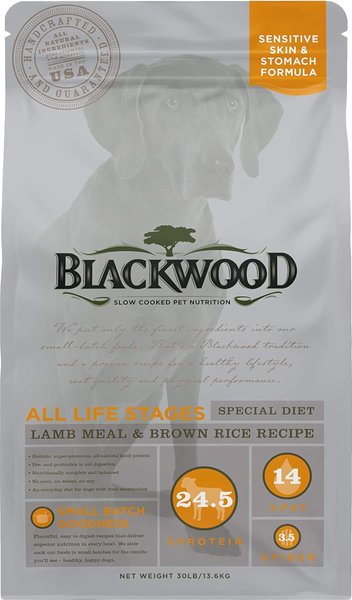 Blackwood Lamb Meal & Brown Rice Recipe Sensitive Skin & Stomach Formula Dry Dog Food, 30-lb bag slide 1 of 7