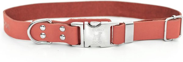 Euro-Dog Modern Leather Quick Release Dog Collar, Coral Reef, Small: 10 to 15-in neck slide 1 of 7
