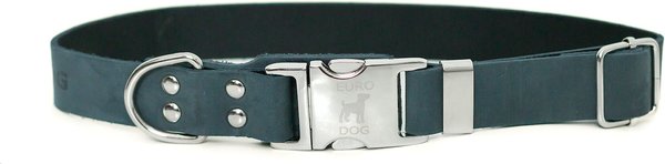 Euro-Dog Modern Leather Quick Release Dog Collar, Blue Jeans, X-Small: 9 to 12-in neck slide 1 of 8