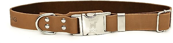 Euro-Dog Modern Leather Quick Release Dog Collar, Khaki, Large: 15 to 23-in neck slide 1 of 7