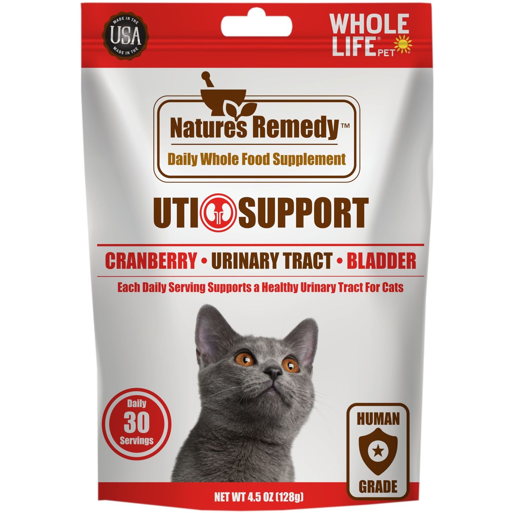 Whole Life Nature's Remedy UTI Support Whole Food Cat Supplement, 4.5-oz bag