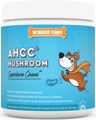 Wonder Paws Mushroom Immune Support Soft Chews Supplement for Dogs, 60 count