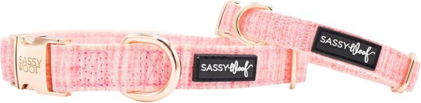 Sassy Woof Dog Collar, Dolce Rose, Small slide 1 of 3