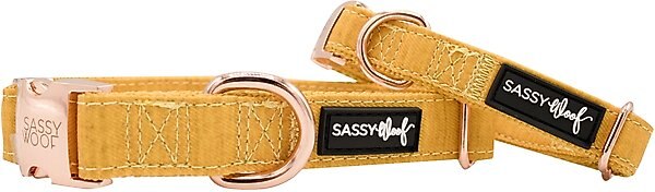 Sassy Woof Dog Collar, Sunflower Fields, Large slide 1 of 3