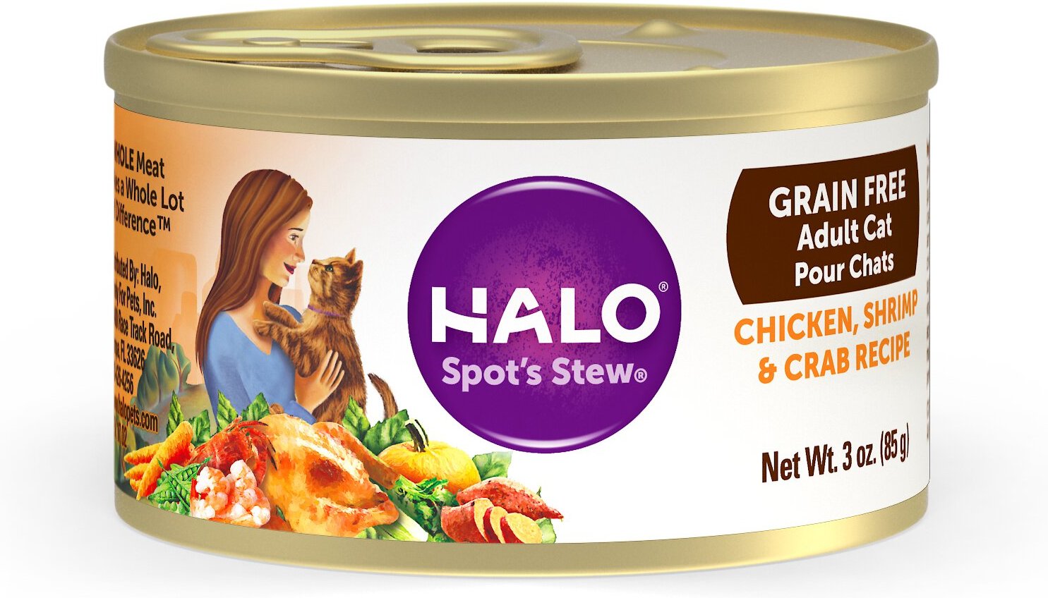 Halo Chicken & Beef Stew Grain-Free Adult Canned Cat Food