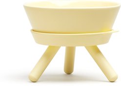 Pets So Good Oreo Table Dog & Cat Bowls, Lemon Yellow, Medium
