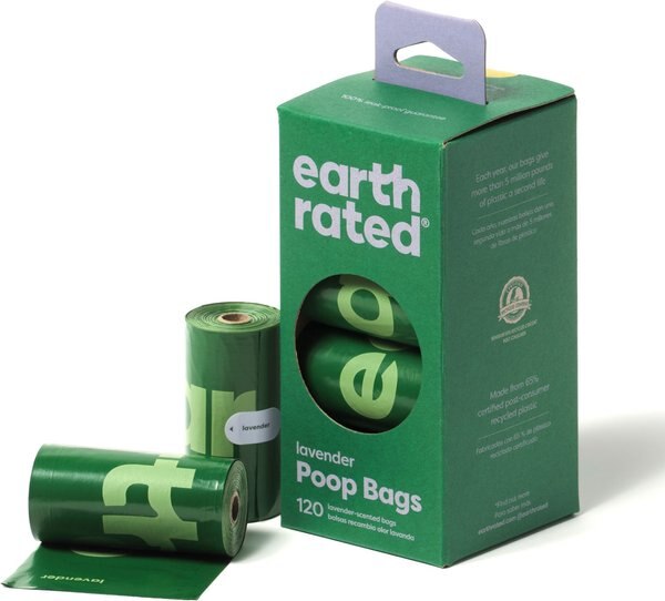 Earth Rated Dog Poop Bags, Refill Rolls, Lavender Scented, 120 count  slide 1 of 8