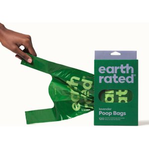 Earth Rated Dog Poop Bags with Handles, Lavender Scented, 120 Handle Bags