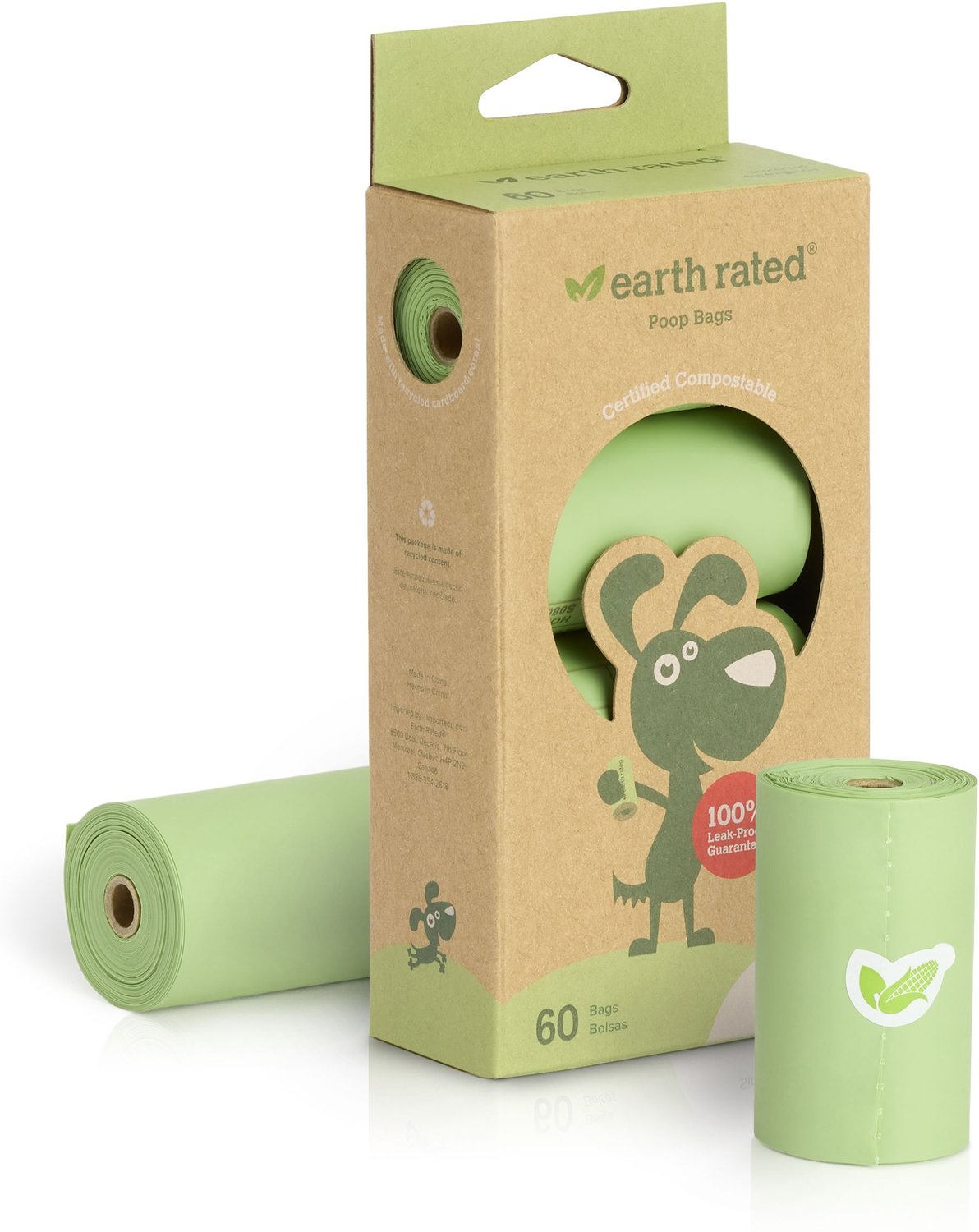 Earth Rated Earth Rated Dog Poo Bags Puppy Poop Waste Lavender Scented Refill Roll Dispenser 