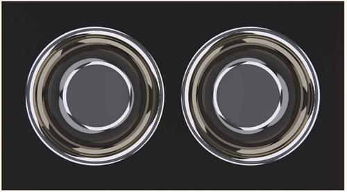 Show full view: GrooveThis Woodshop Personalized Elevated Dog Feeder Station with Internal Storage, Black, Small slide 4 of 6