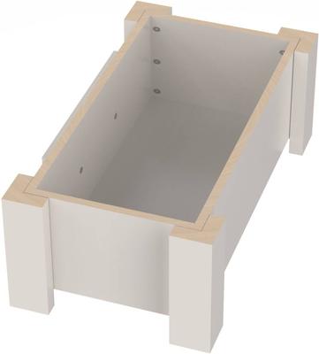 Show full view: GrooveThis Woodshop Personalized Elevated Dog Feeder Station with Internal Storage, Black, Small slide 5 of 6