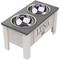 Show in main carousel: GrooveThis Woodshop Personalized Elevated Dog Feeder Station with Internal Storage, Grey, Large slide 3 of 6