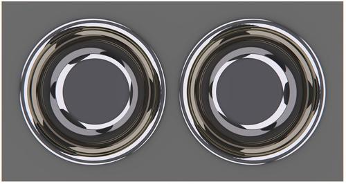 Show full view: GrooveThis Woodshop Personalized Elevated Dog Feeder Station with Internal Storage, Grey, Large slide 4 of 6