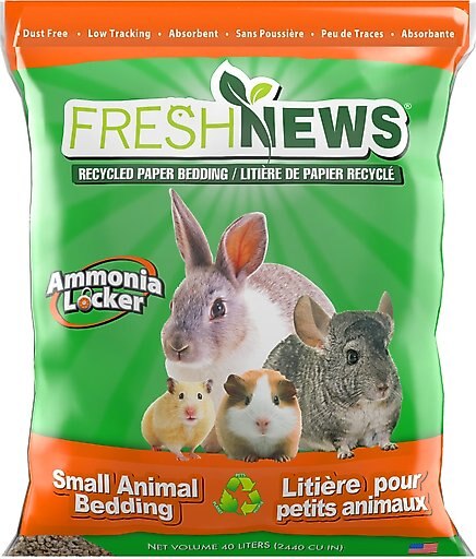 Fresh News Recycled Paper Small Animal Bedding, 40-L