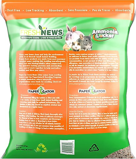 Fresh News Recycled Paper Small Animal Bedding, 40-L