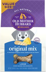 Old Mother Hubbard by Wellness Classic Original Mix Natural Large Oven-Baked Biscuits Dog Treats, 3.5-lb bag