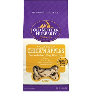 Old Mother Hubbard Classic Chick'N'Apples Biscuits Mini Baked Dog Treats, 5-oz bag