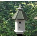Birds Sanctuary Handmade 6-Sided Birdhouse, Green Roof