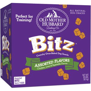Old Mother Hubbard Training Bitz Assorted Flavors Crunchy Baked Dog Treats, 20-lb box