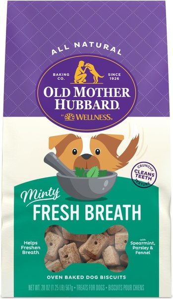Old Mother Hubbard by Wellness Mother's Solutions Minty Fresh Breath Natural Oven-Baked Biscuits Dog Treats, 20-oz bag slide 1 of 10