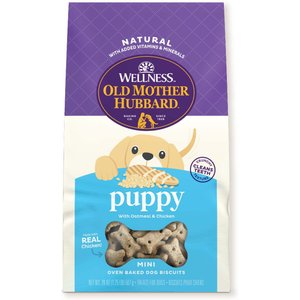 Old Mother Hubbard by Wellness Classic Puppy Natural Mini Oven-Baked Biscuits Dog Treats, 20-oz bag