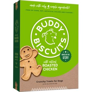 Buddy Biscuits Original Oven Baked with Roasted Chicken Dog Treats, 16-oz bag