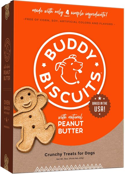 Buddy Biscuits Original Oven Baked with Peanut Butter Dog Treats, 16-oz bag slide 1 of 8