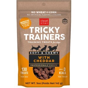Cloud Star Chewy Tricky Trainers Cheddar Flavor Dog Treats, 5-oz bag