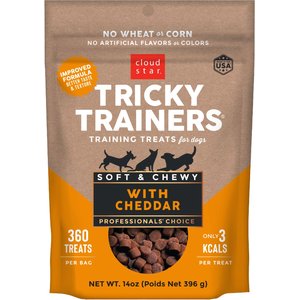 Cloud Star Chewy Tricky Trainers Cheddar Flavor Dog Treats, 14-oz bag