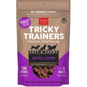 Cloud Star Chewy Tricky Trainers Liver Flavor Dog Treats, 5-oz bag