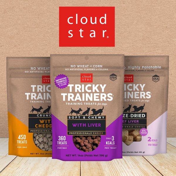 Cloud Star Tricky Trainers Mini with Liver Soft & Chewy Dog Treats, 5-oz bag