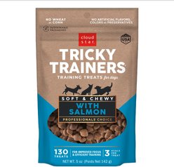 Cloud Star Chewy Tricky Trainers Salmon Flavor Dog Treats, 5-oz bag