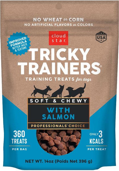 Cloud Star Chewy Tricky Trainers Salmon Flavor Dog Treats, 14-oz bag slide 1 of 9