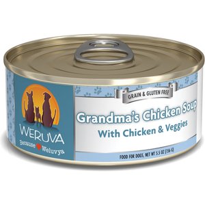 Weruva Grandma's Chicken Soup with Chicken & Veggies Grain-Free Canned Dog Food, 5.5-oz, case of 24