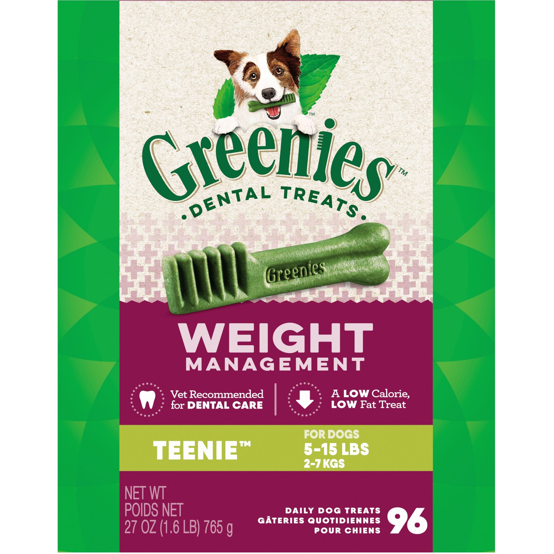 GREENIES Weight Management Teenie Dental Dog Treats 96 count Chewy