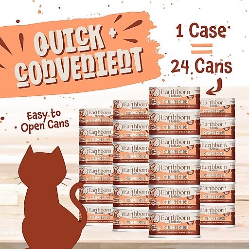 Earthborn Holistic Catalina Catch Grain-Free Natural Canned Cat & Kitten Food, 5.5-oz, case of 24