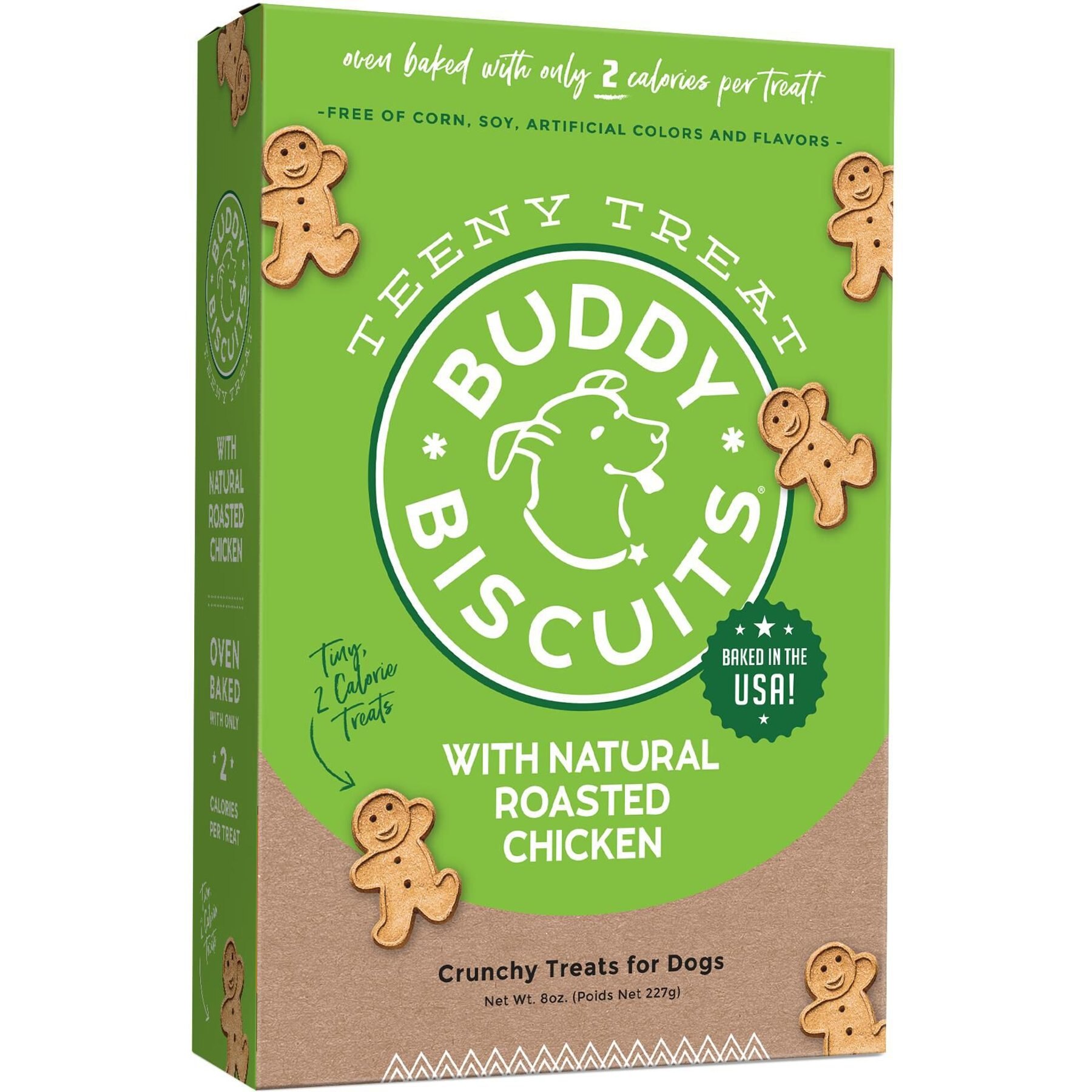 BUDDY BISCUITS Teeny Treats with Roasted Chicken Oven Baked Dog Treats, 8oz box