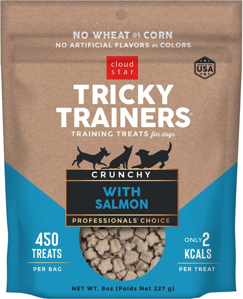 Cloud Star Crunchy Tricky Trainers Salmon Flavor Dog Treats, 8-oz bag slide 1 of 9