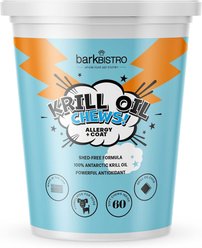 Bark Bistro Company Krill Oil Chews! Soft Chew Allergy & Skin & Coat Supplement for Dogs, 60 count