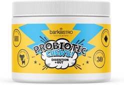 Bark Bistro Company Probiotic Chews! Soft Chews Digestive Supplement for Dogs, 30 count
